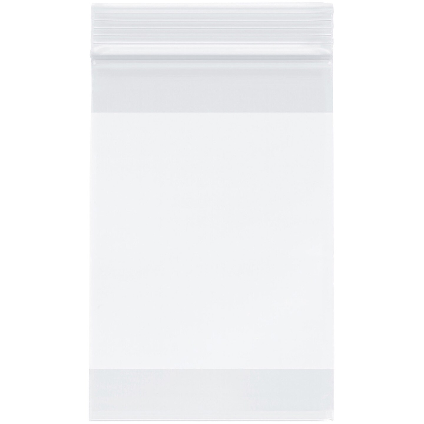 Plymor 4" x 6", 4 Mil with White-Block Heavy Duty Zipper Reclosable Plastic Bags
