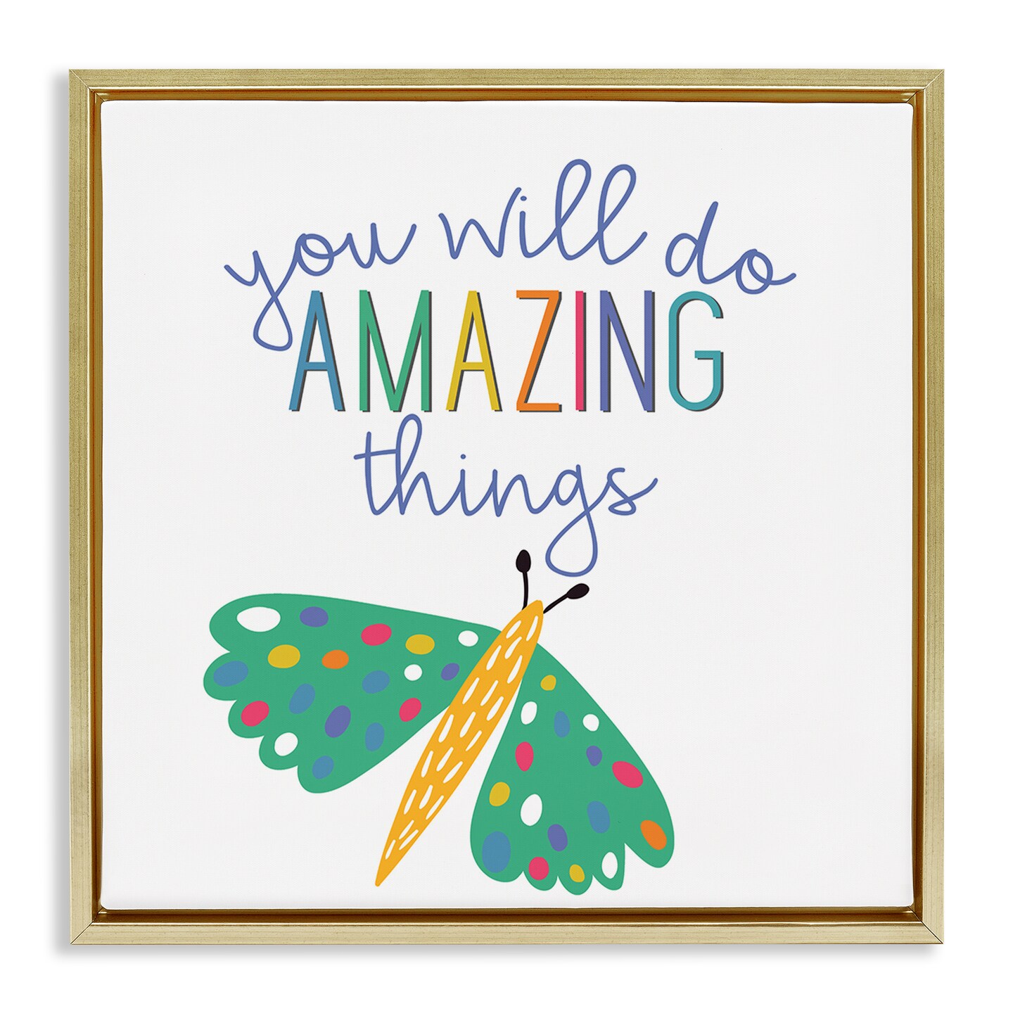 Stupell Industries Inspiring Do Amazing Things Floating Frame
