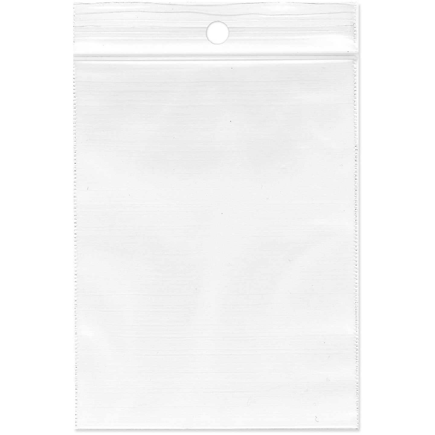 Plymor 3" x 4", 2 Mil with Hang-Hole Zipper Reclosable Plastic Bags
