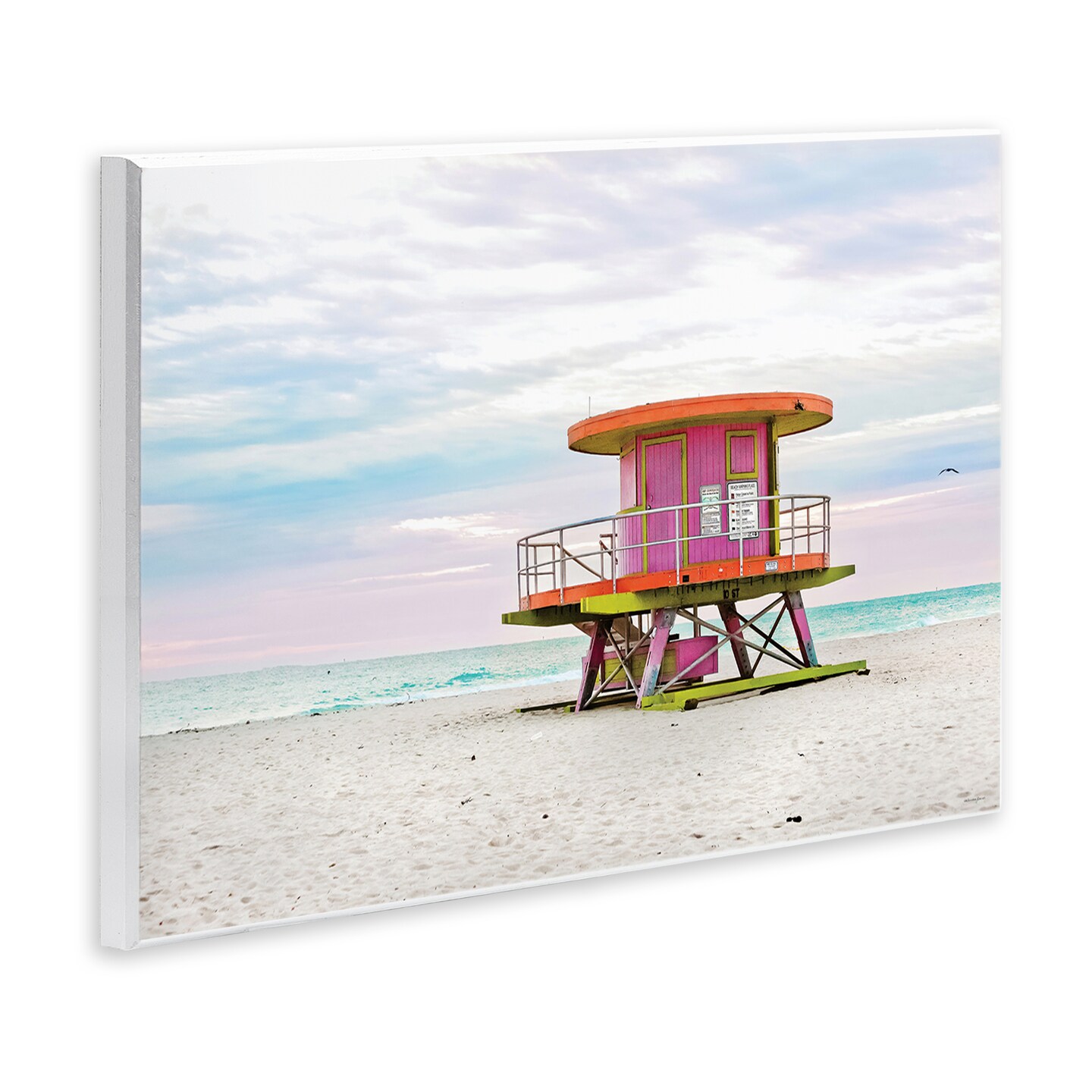 Stupell Industries Lifeguard Hut with Pastel Sky Wall Plaque Design by Seven Trees Design