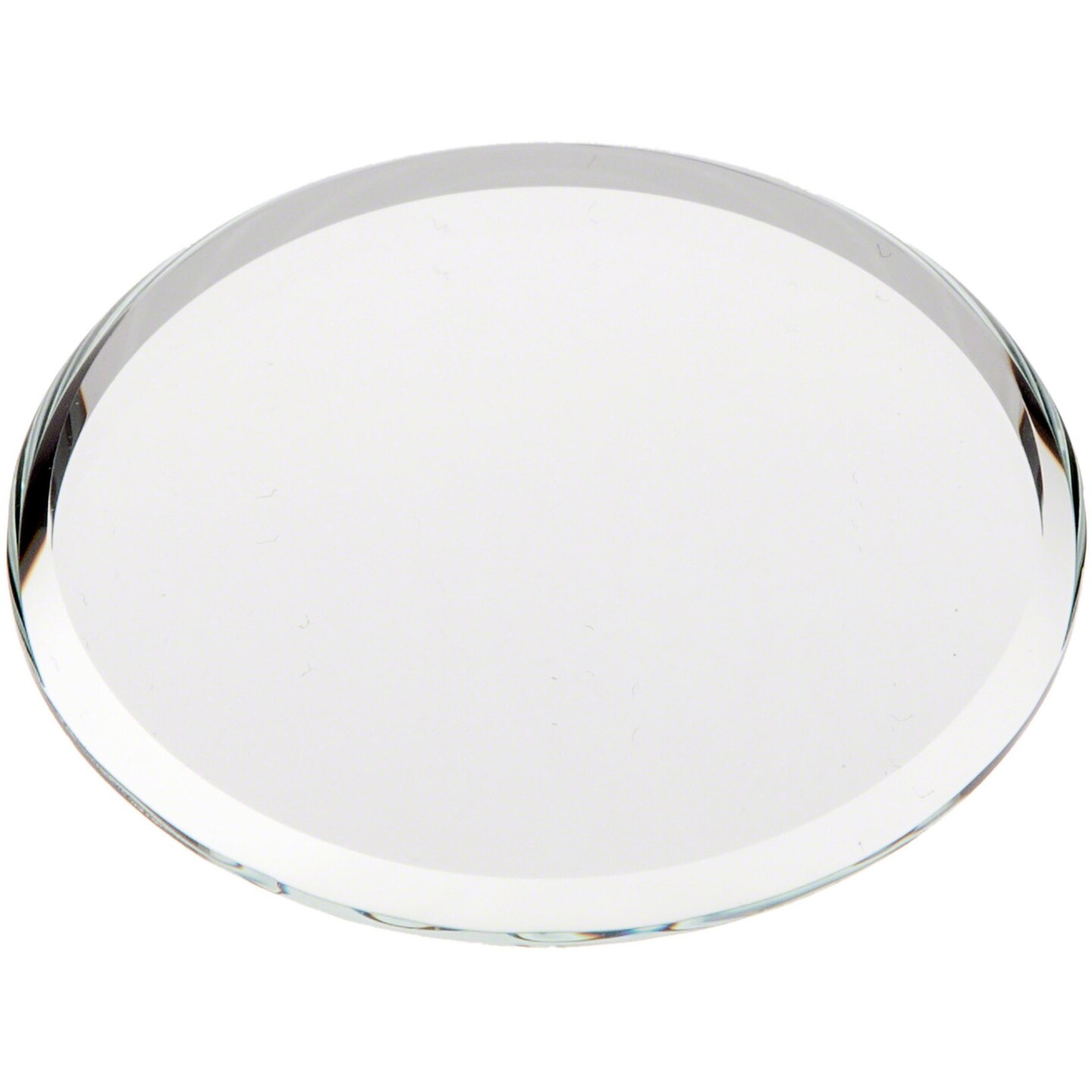 Plymor 2&#x22; Round, 3mm Thick Beveled Glass Mirror Circle