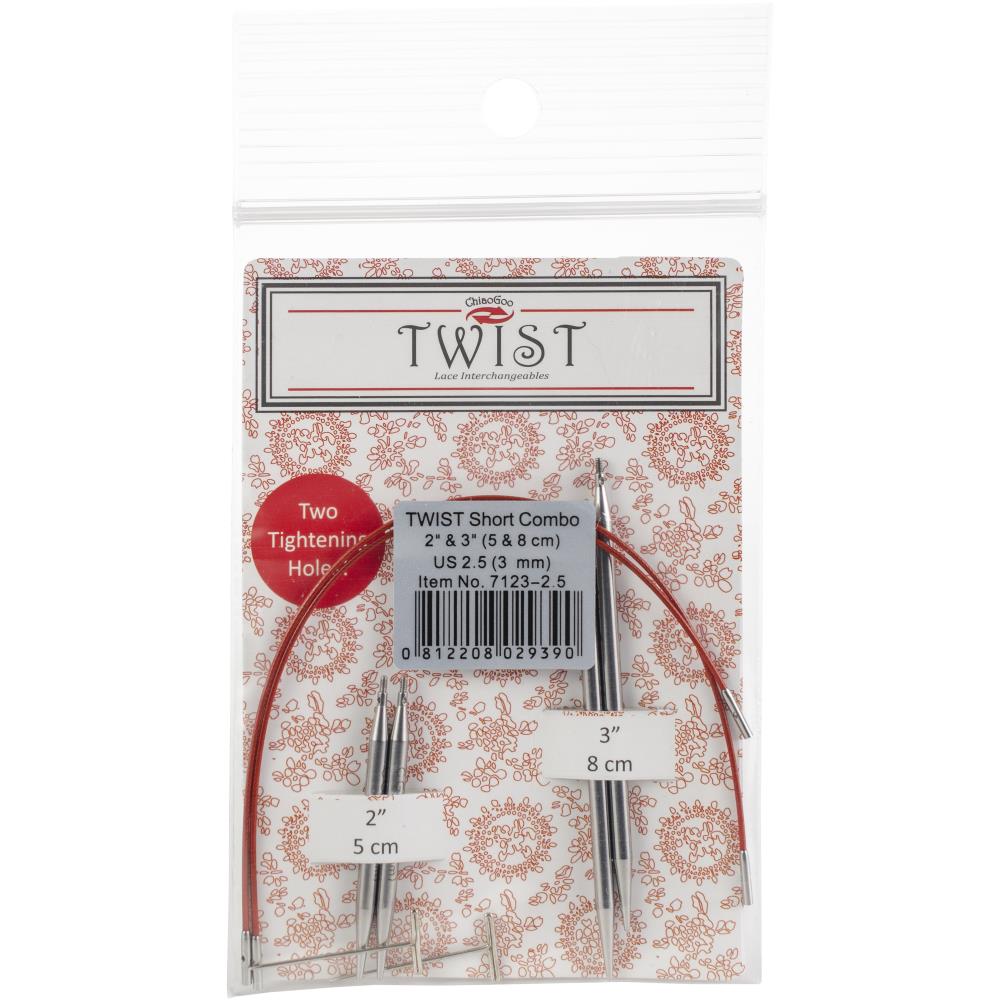 ChiaoGoo TWIST Short Combo Set 2&#x22; &#x26; 3&#x22; - US 2.5 (3mm)