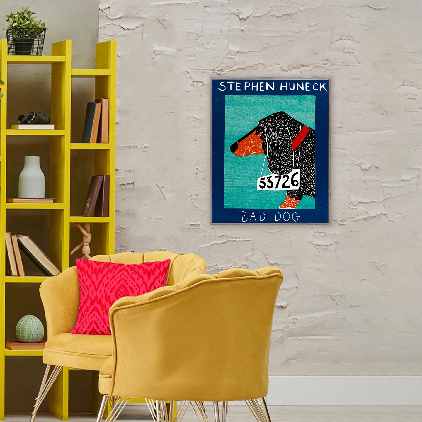 Stupell Industries Bad Dog Dachshund Framed Giclee, design by Stephen Huneck
