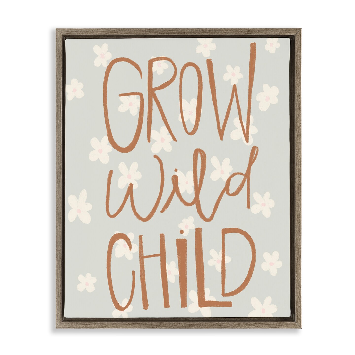 Stupell Industries Grow Wild Child Flowers Floating Frame, design by Katie Griggs