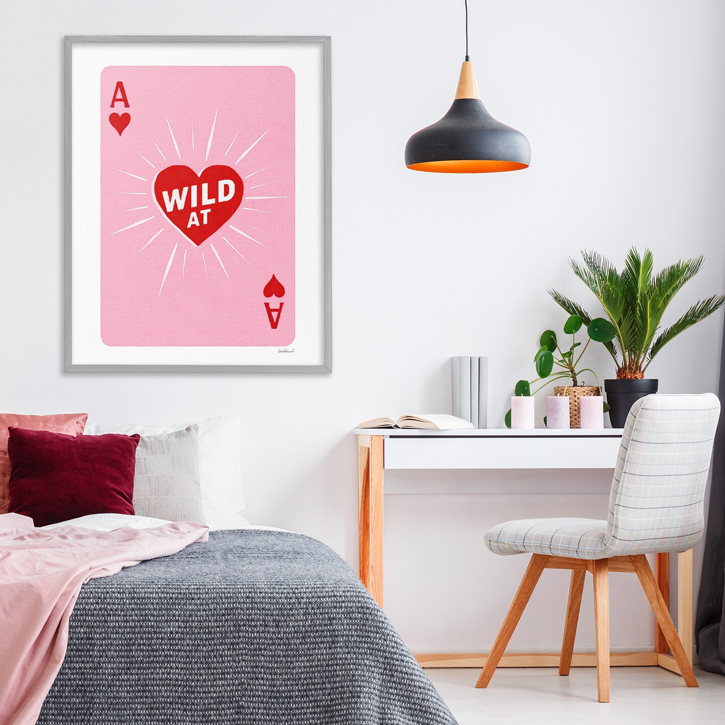 Stupell Industries Wild At Heart Card Framed Giclee, design by Amanda Greenwood