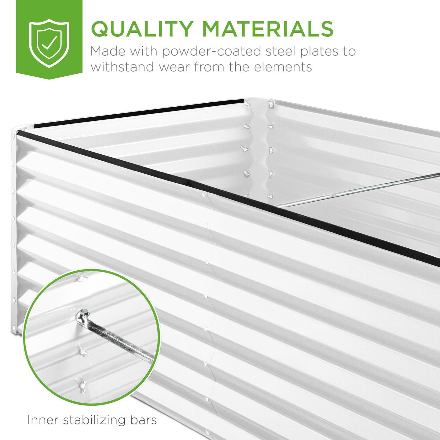 Best Choice Products 6x3x2ft Outdoor Metal Raised Garden Bed, Planter Box for Vegetables, Flowers, Herbs