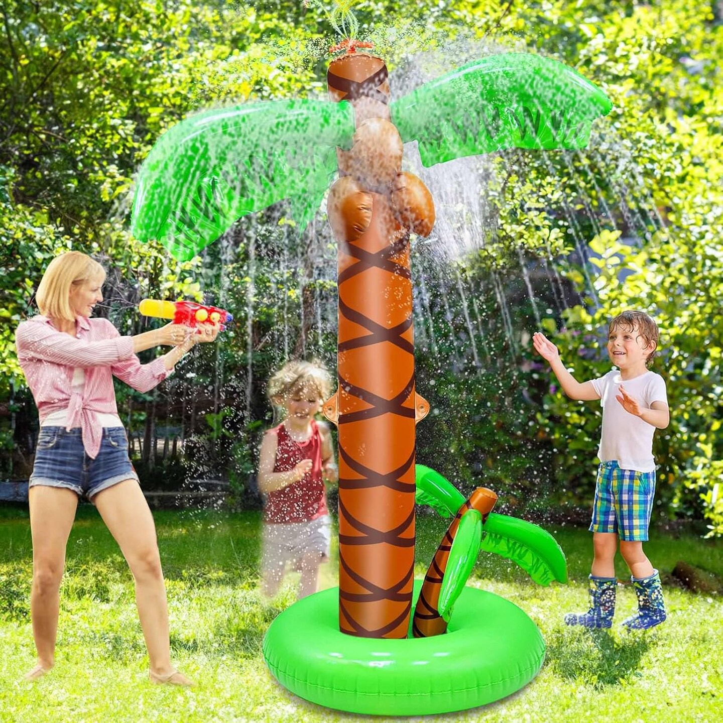 Inflatable Palm Palm Tree Sprinkler 66'' Inflatable Palm Trees