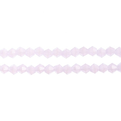 Crystal Lane DIY 2-Strand 7in Opaque Finish Glass Bicone Bead Strands