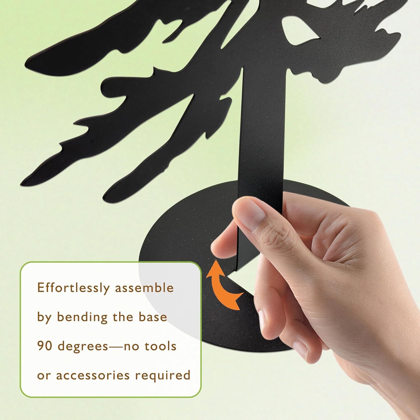 Set of 3 Christmas Metal Pine Tree Decor - Black