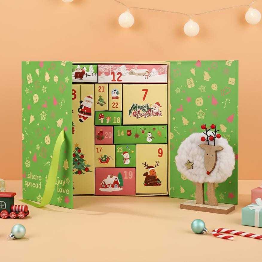 DIY Advent Calendar Box: Customizable Empty Christmas Countdown