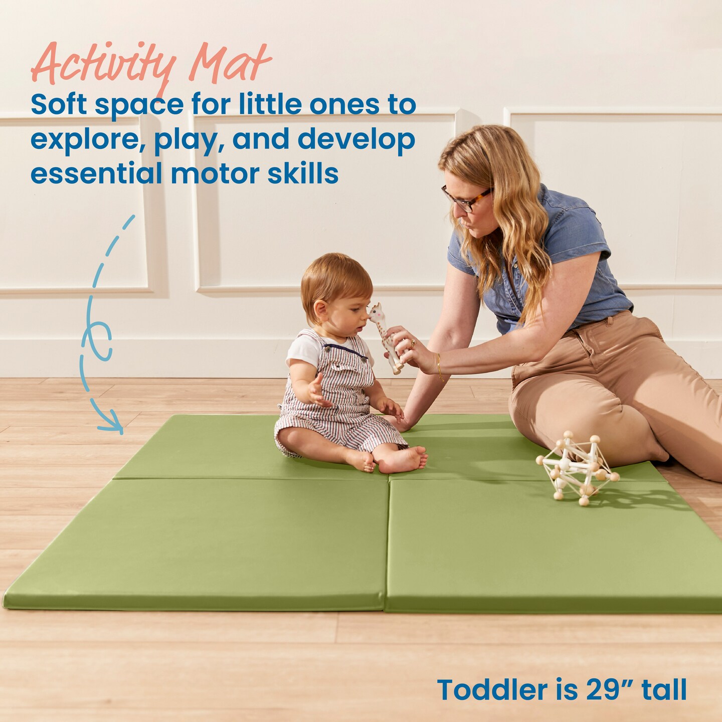 Play Patch Activity Mat Squares, Modular Playmat, 4-Pack