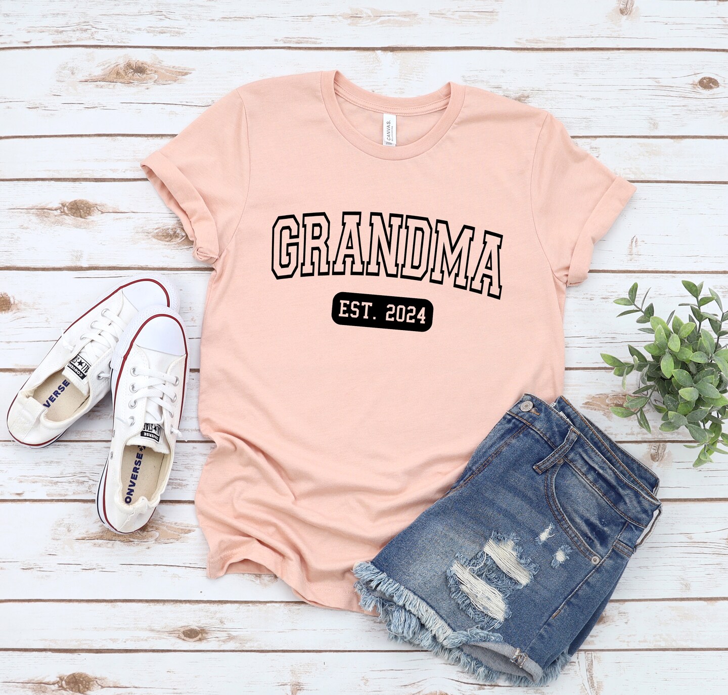 Custom Grandma Shirt, Grandma Est Custom Date, Grandma Gift, Grandma Tee, New Grandma T-Shirt, Gift for Grandma product 2