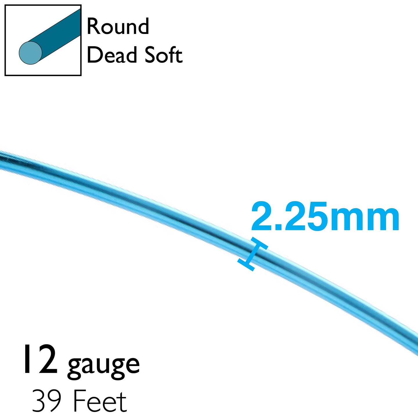 The Beadsmith 12-Gauge Anodized Aluminum Wire for Jewelry Making, Metal Wire for Wrapping