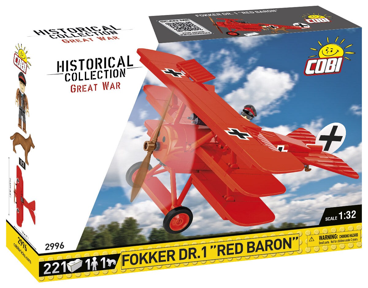 COBI Historical Collection: Great War FOKKER DR.1 &#x22;RED BARON&#x22; Plane