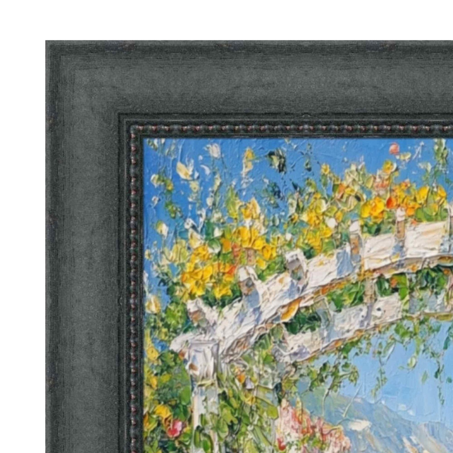 Gothic Wooden Black Scoop Bead Picture Frame 11x13 frame