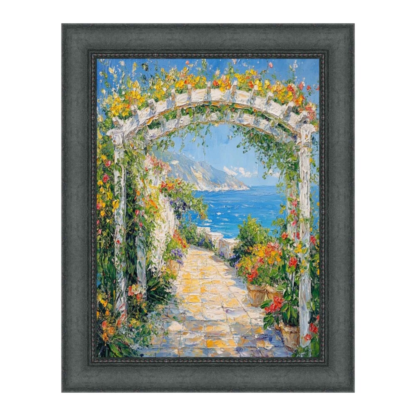 Gothic Wooden Black Scoop Bead Picture Frame 8x8 frame