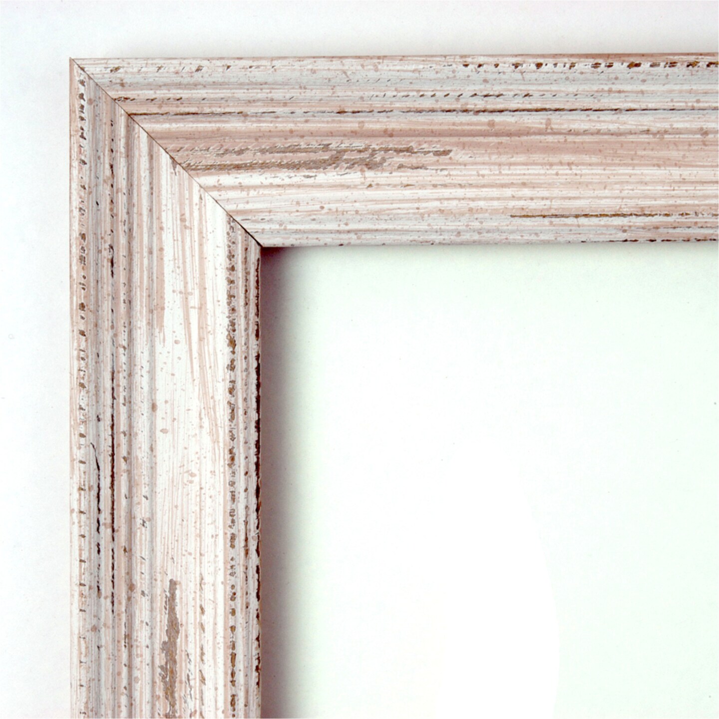 Alexandria White Wash Narrow Wood Framed Magnetic Board