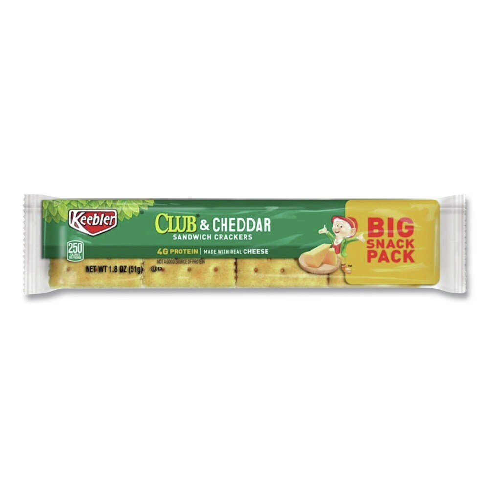 Keebler 1.8 oz. Club and Cheddar Sandwich Cracker Snack Pack (12/Box)