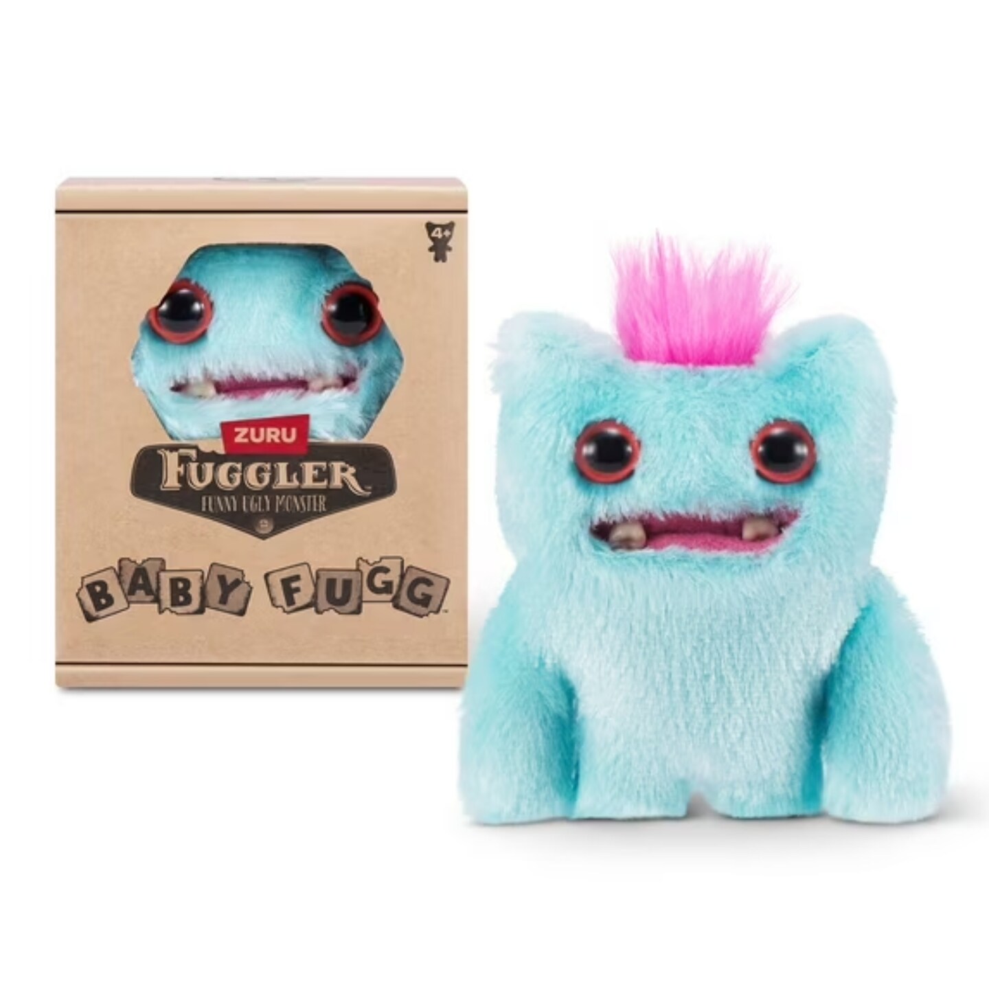 Zuru Fuggler Baby Fug Wide Eyed Weirdo Multicolor Funny Ugly Monster Plush Toy 3.5 Inch