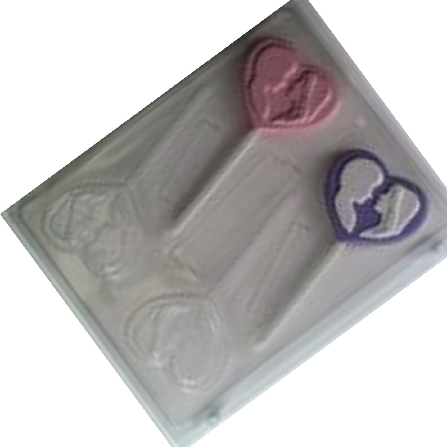 Bride &#x26; Groom Heart Sucker Mold