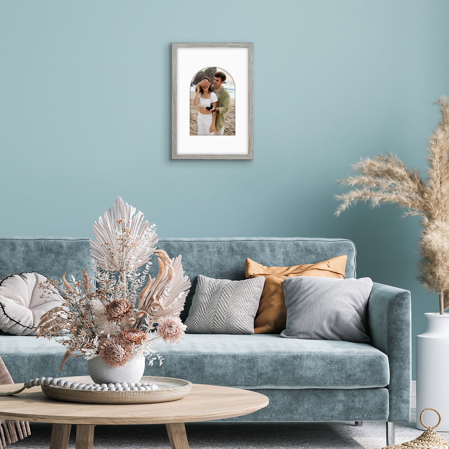 Americanflat Picture Frame with Arch-Shaped Mat - Ideal for Any Room, Living Rooms, Dorm Room