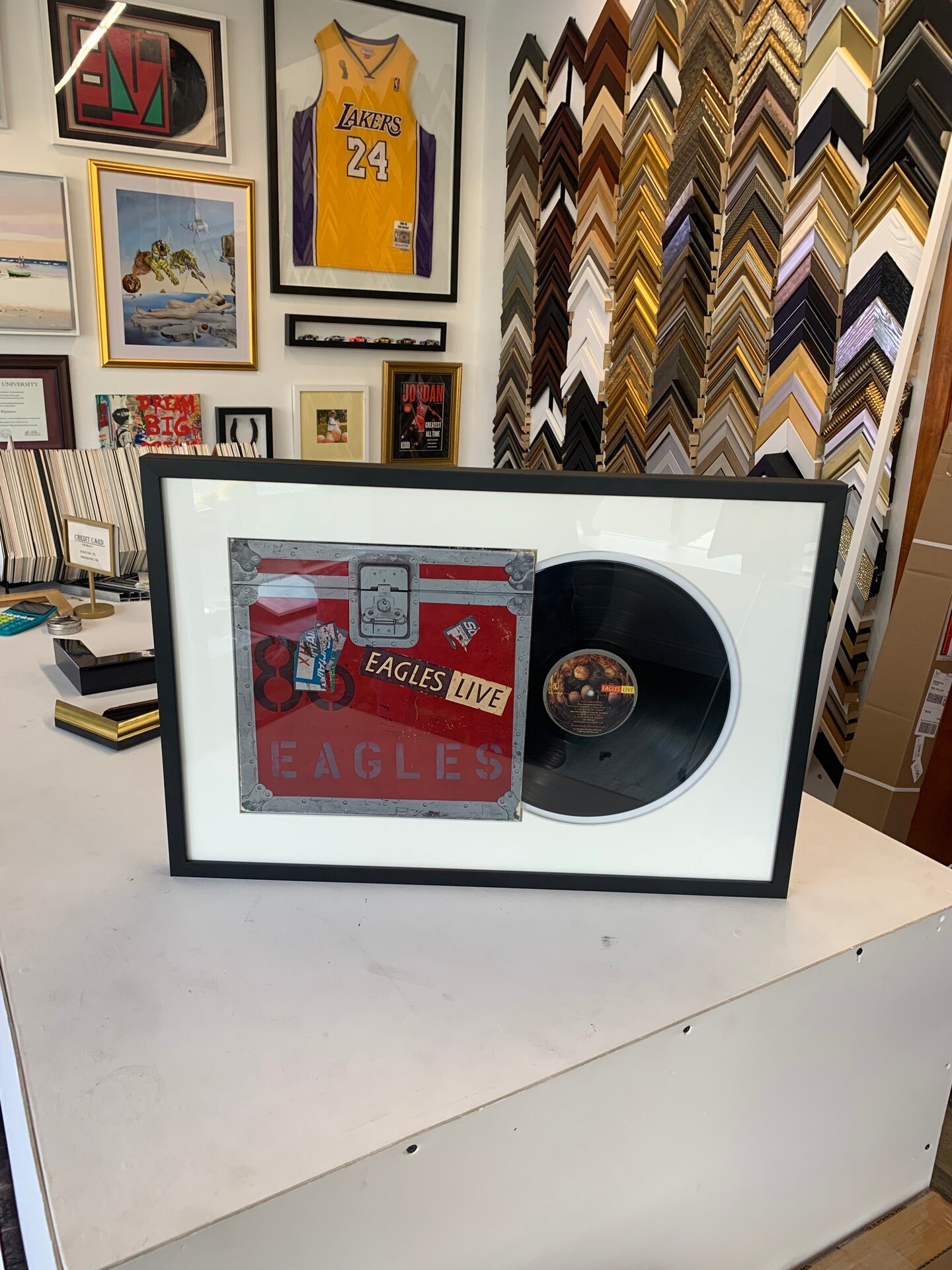 Black Wood Vinyl Record Display frame - Vinyl frames for walls