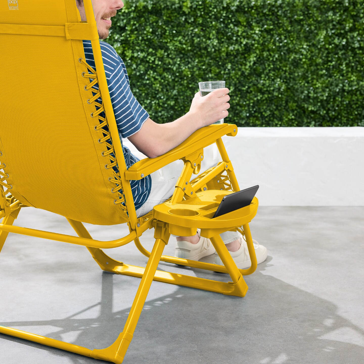 Best Choice Products Monochromatic Zero Gravity Chair, Folding Patio Recliner w/Side Tray, Headrest