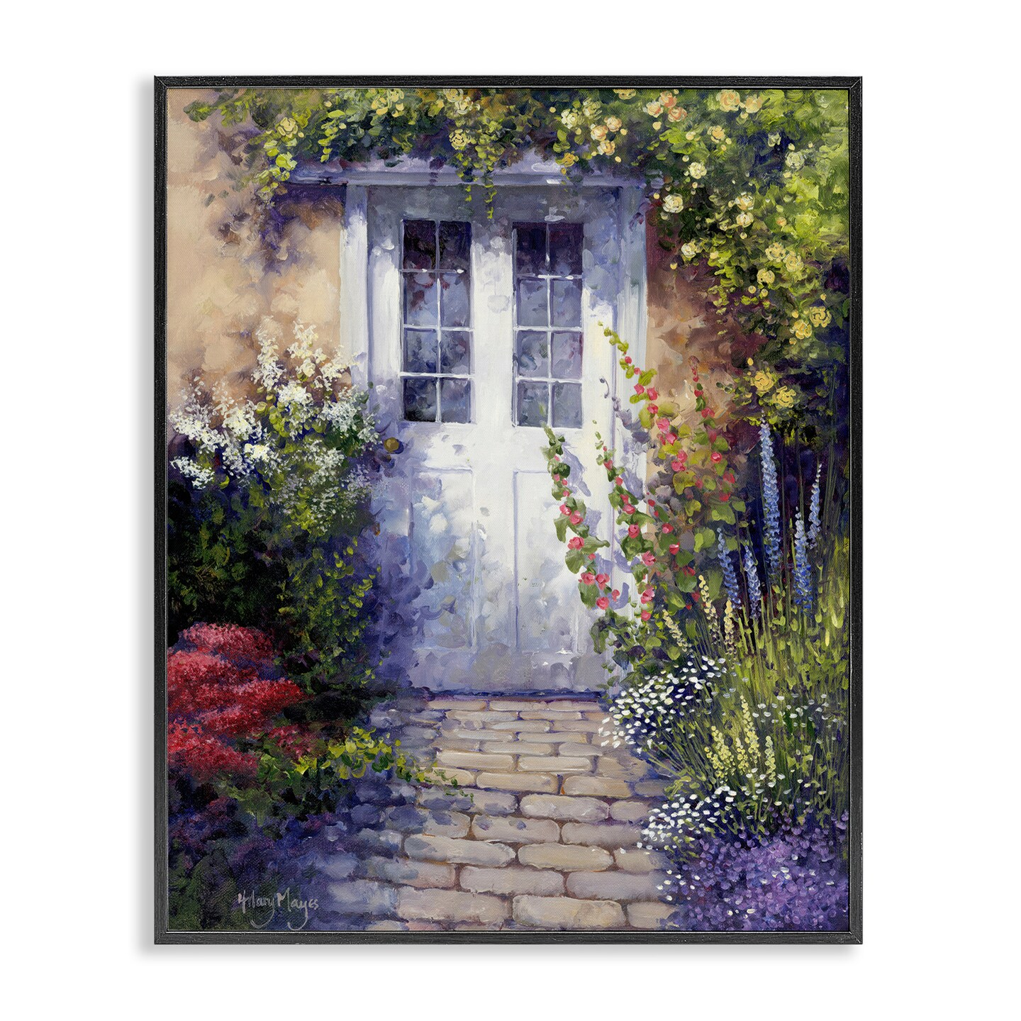 Stupell Industries Back Doorway Plants Framed Giclee Wall Art Design by Hilary Mayes