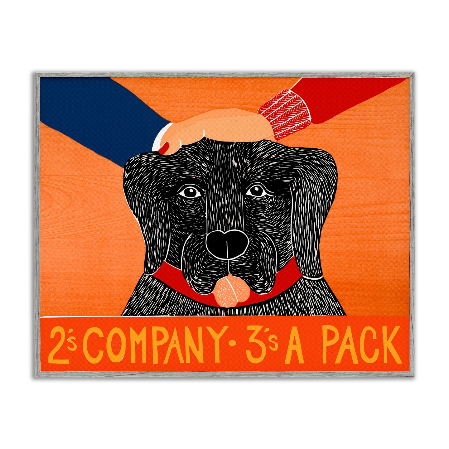 Stupell Industries 2's Company Dog Framed Giclee, design by Stephen Huneck