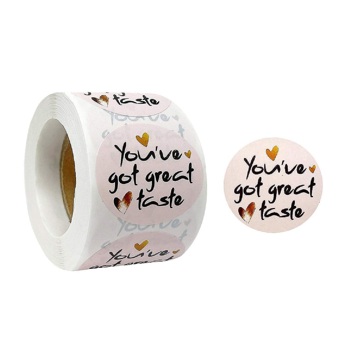 Wrapables 1.5 inch You've Got Great Taste Stickers Roll Sealing Stickers and Labels 500 Pc