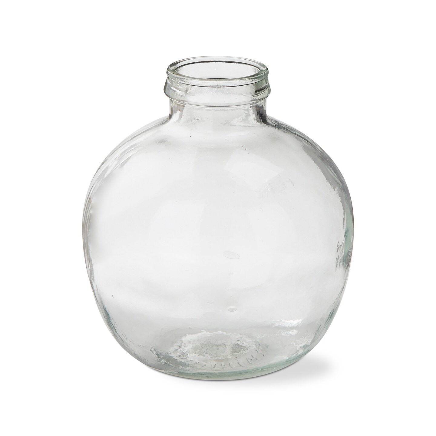 Large Recycled Glass Jar Vase Decorative Novelty Vase Clear Summer Home Decor 13.8 in h x 12.6 in dia Hand Wash Only