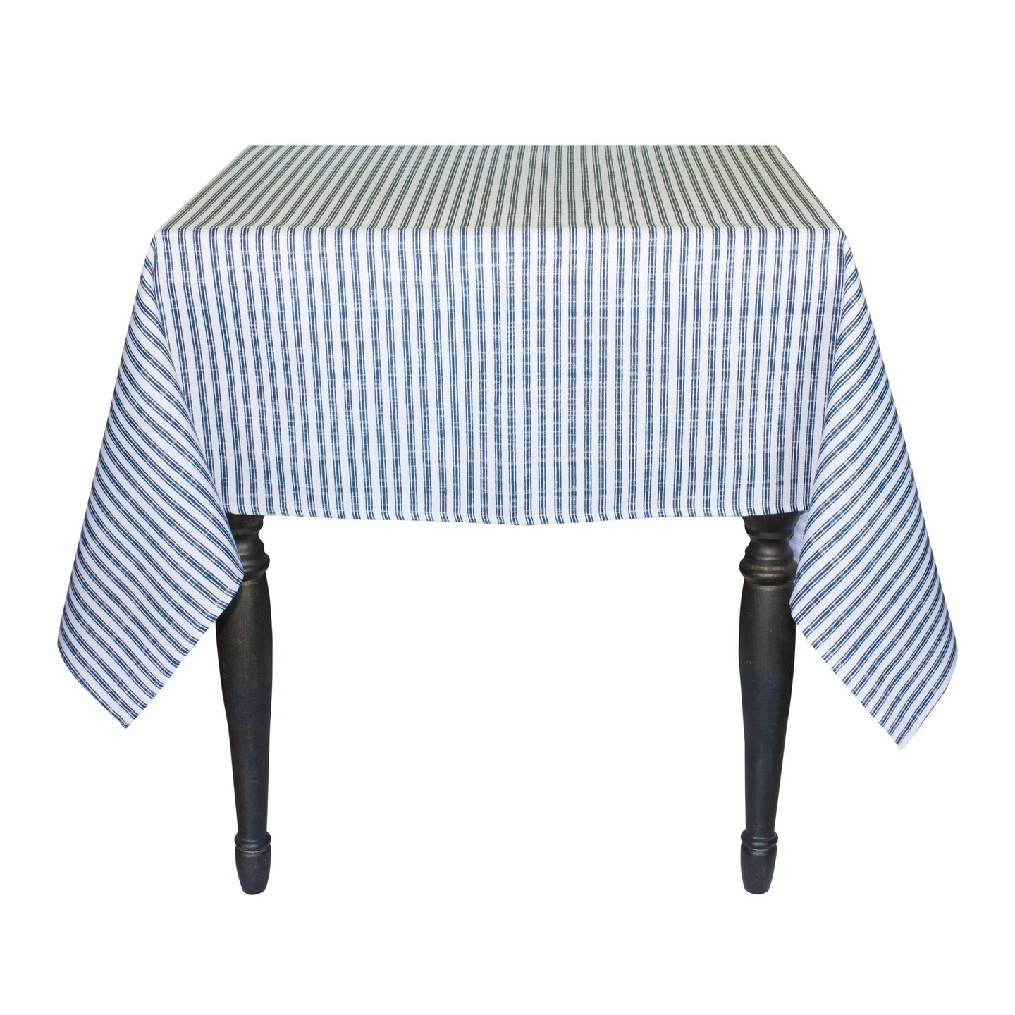 Melrose Striped Rectangular Dining Tablecloth - 72" x 54" - White and Blue