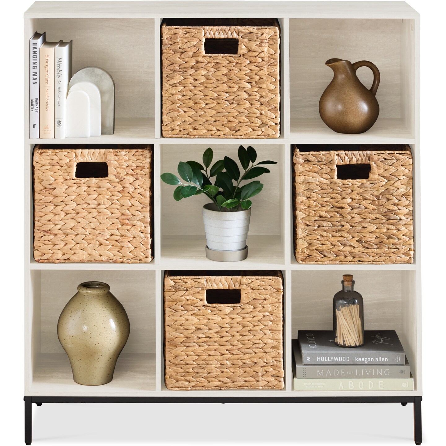 Best Choice Products Elevated 9-Cube Bookshelf, 11in Display Storage Compartment Organizer w/ 3 Removable Back Panels