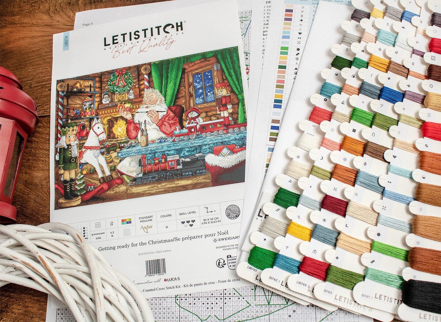 Getting ready for the Christmas L8074 Counted Cross Stitch Kit