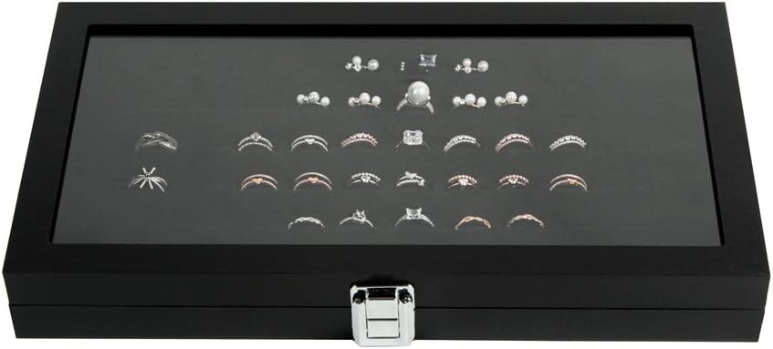 Versatile Ring Organizer Display Case – Elegant Jewelry Box for Storing and Showcasing Multiple Rings