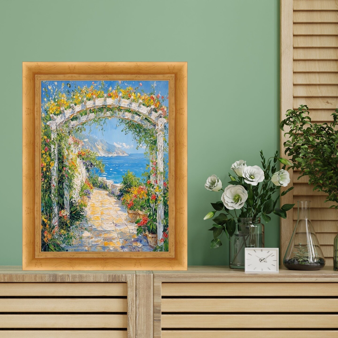 Italian Florentine Gold Leaf Shadow Box Picture Frame 22x22 frame