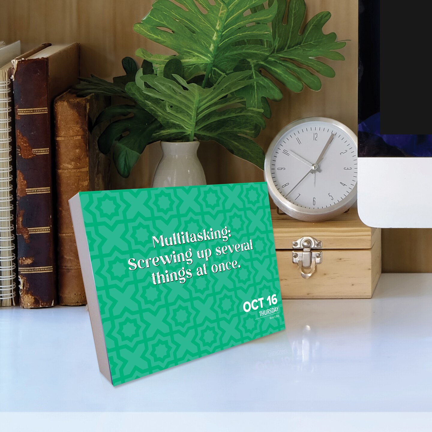 Sprinkle Sarcasm Like Confetti 2025 Box Calendar, Daily Desktop