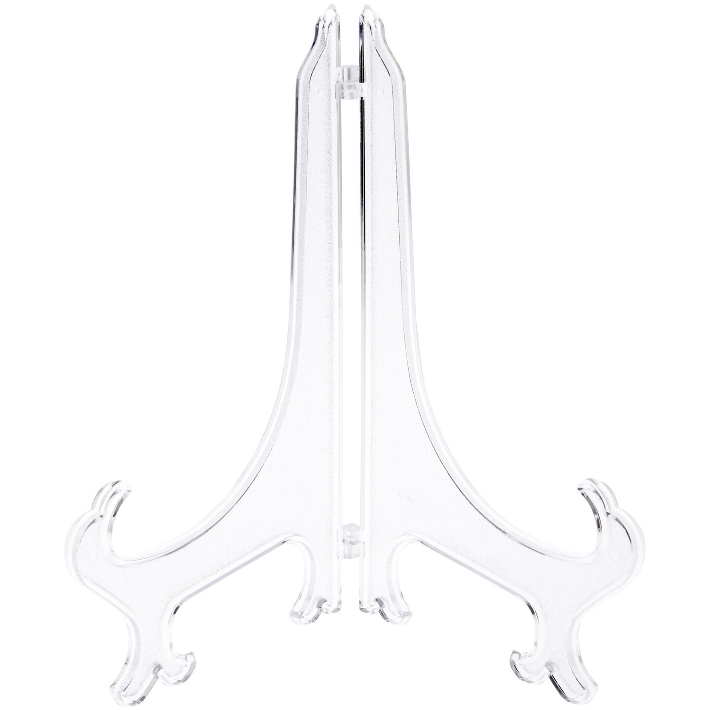 Bard's Hinged Clear Plastic Plate Stand, 10" H x 8.5" W x 6.25" D (For 10" - 14" Plates)