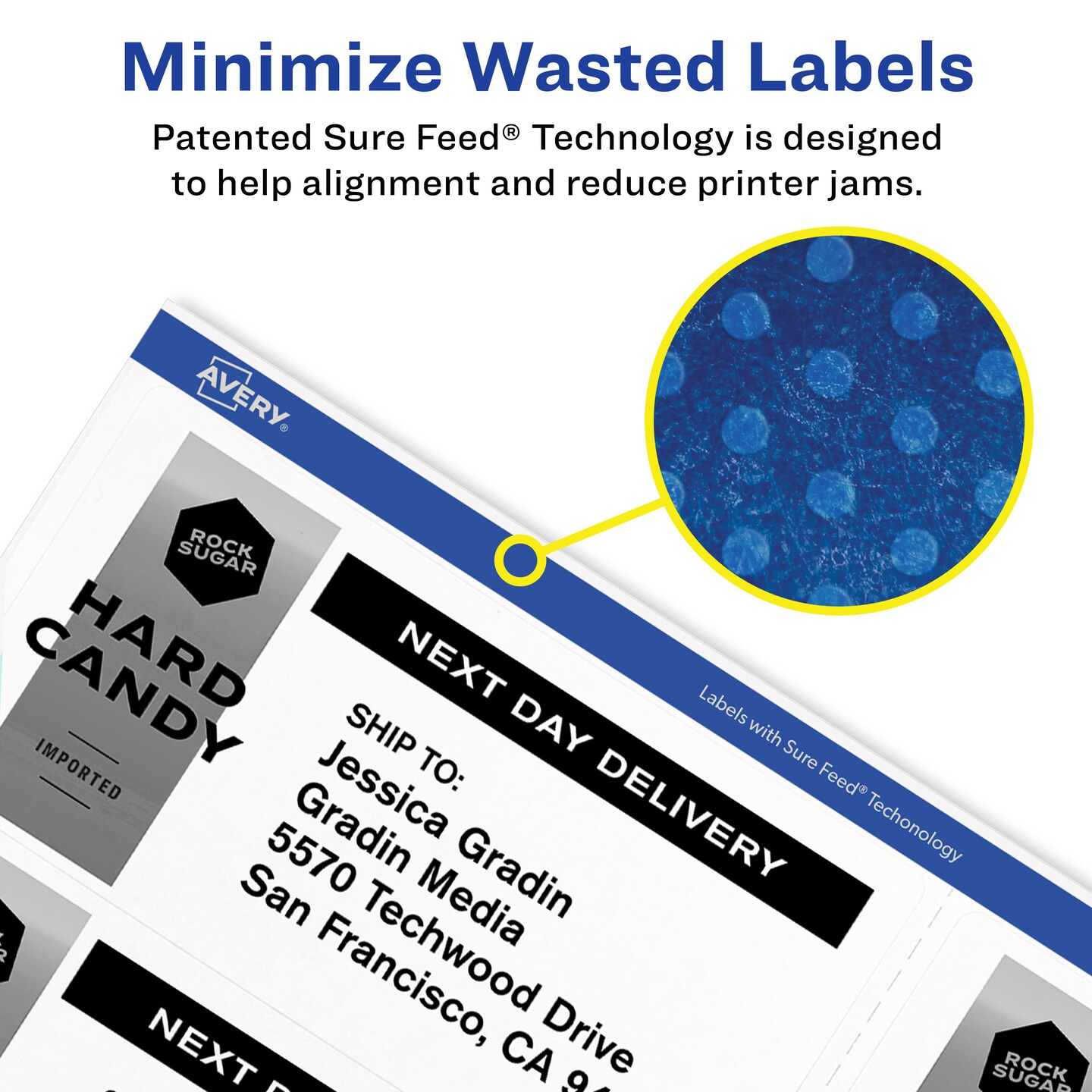Avery Printable Blank Shipping Labels, 2.5&#x22; x 4&#x22;, White, 800 Labels, Laser Printer, Permanent Adhesive (5817)