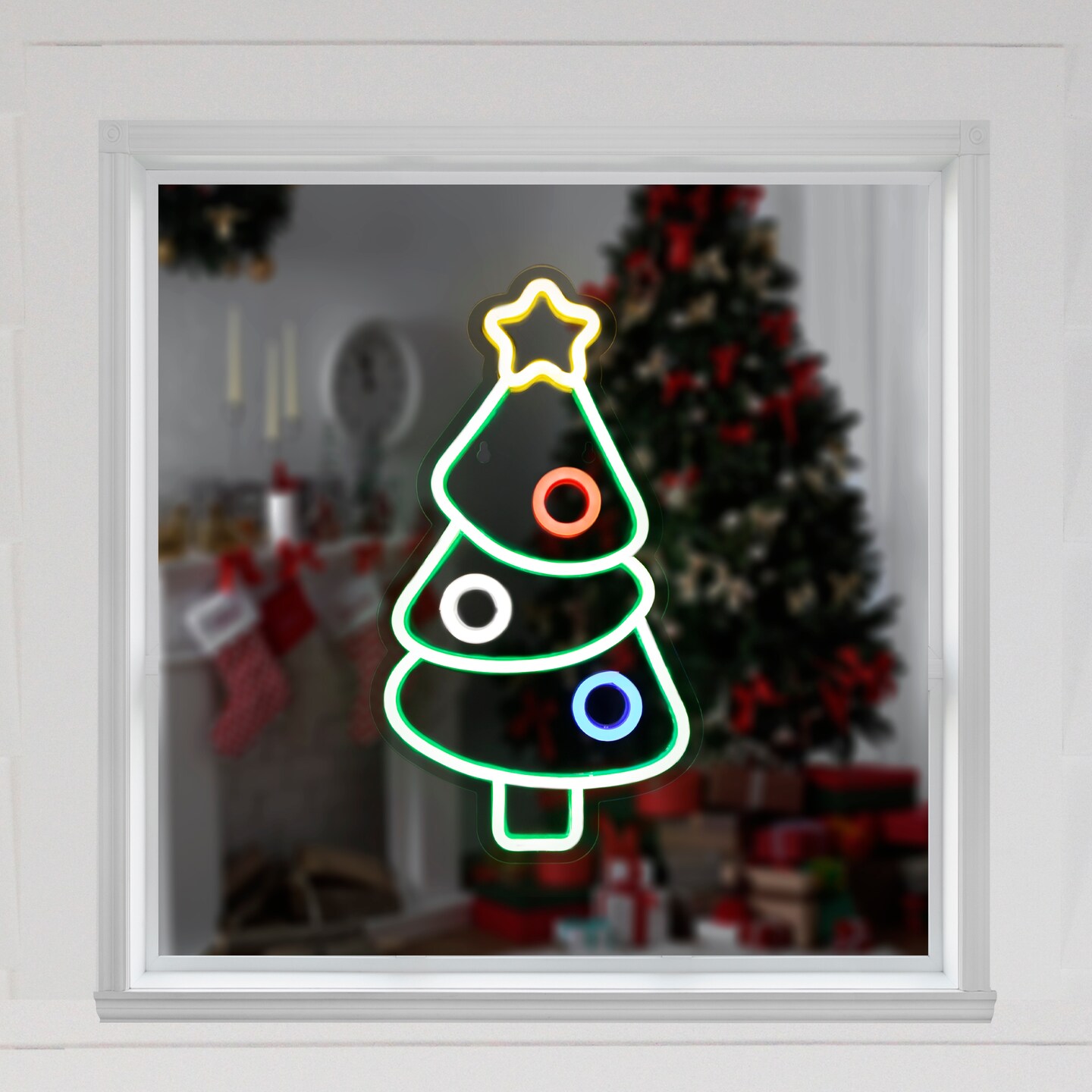 Northlight Christmas Tree LED Neon Lighted Wall or Window Decoration - 15"