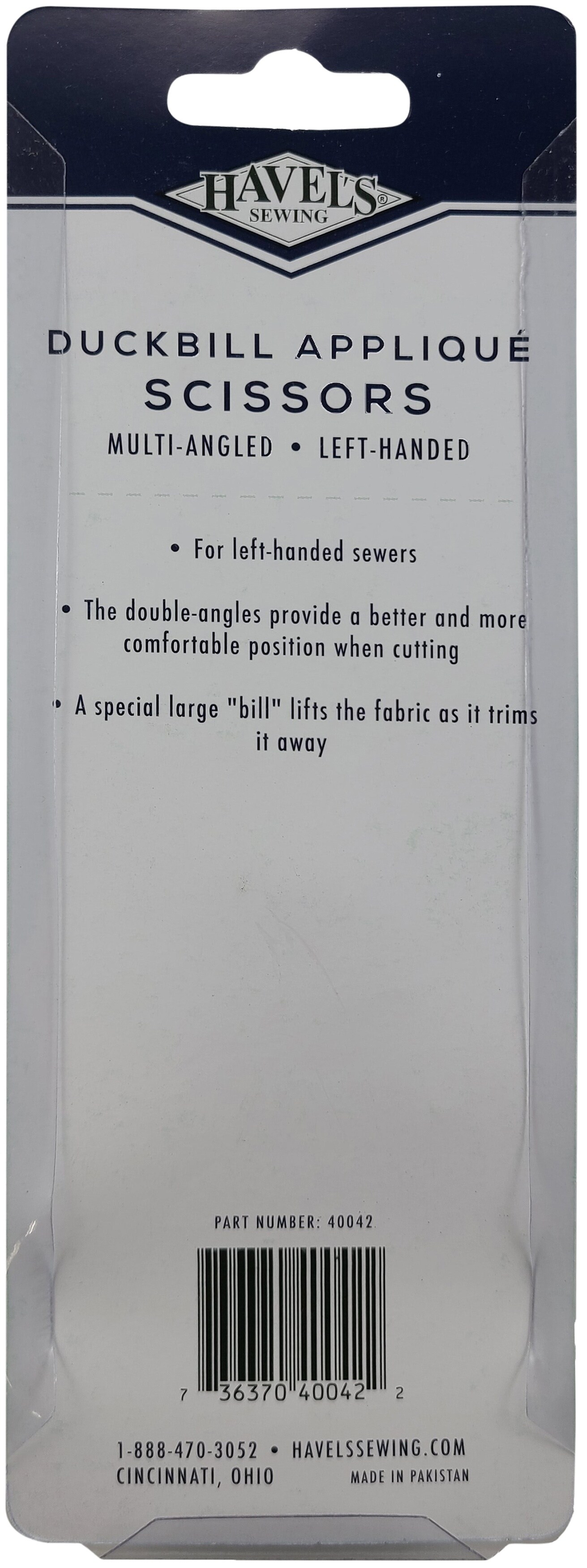 Havel's Multi-Angled Duckbill Applique Scissors 5.5"-Left-Handed