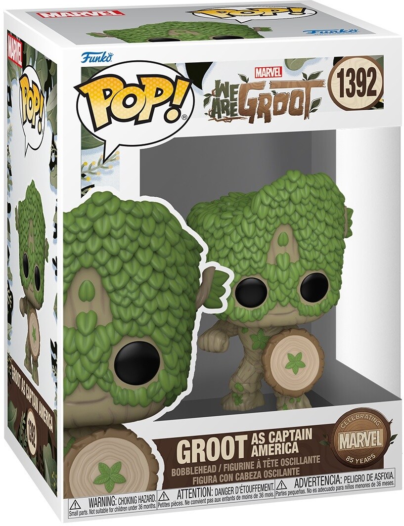 FUNKO POP! Marvel: We Are Groot - Captain America  [COLLECTABLES] Vinyl Figure