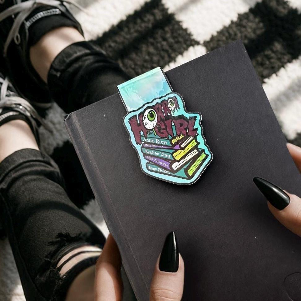 horror-girl-magnetic-bookmark-holographic-goth-bookmark-featuring