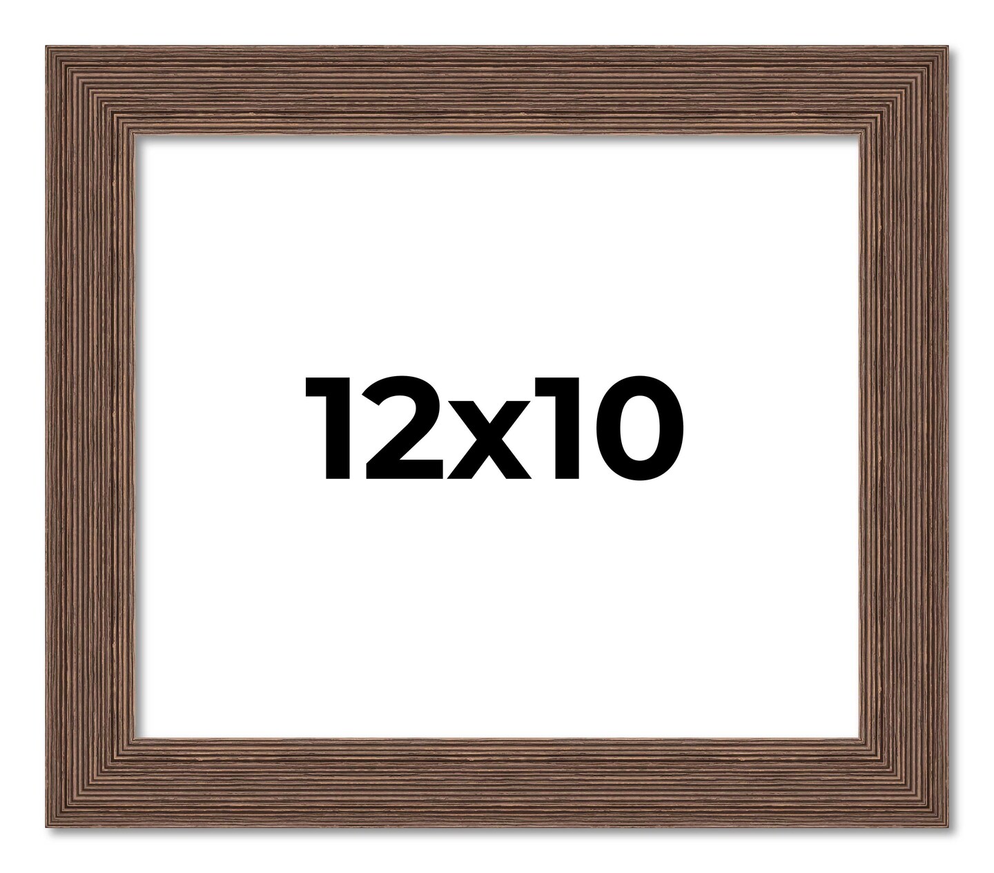 12x10 Wide Barnwood Picture Frame with UV-Resistant Acrylic & Acid Free Backing, Available in 6 Paint Finishes - Grey, Brown, White, and Black