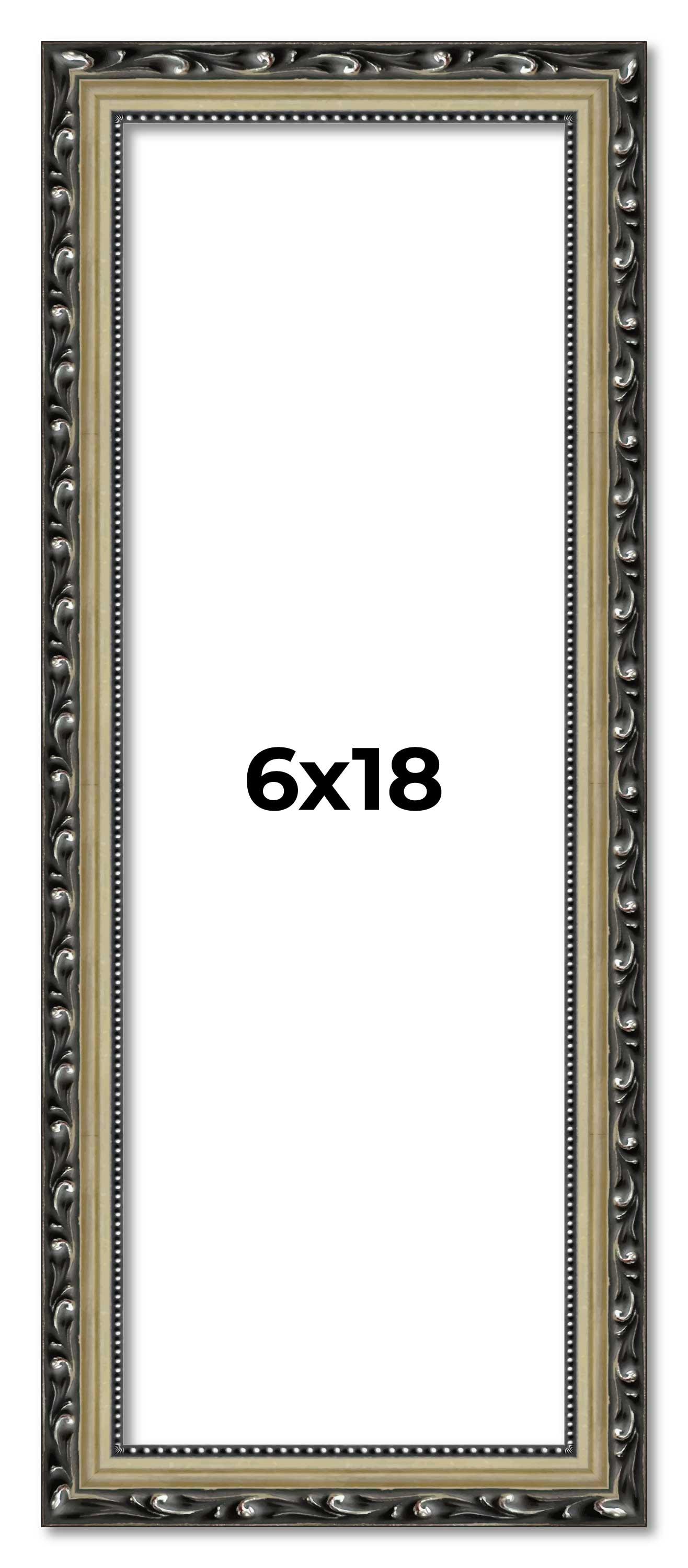 6x18 Museum-Quality Picture Frame with UV-Resistant Acrylic &#x26; Acid-Free Backing, Available in 4 Finishes - Gold, Silver, Bronze, and Black