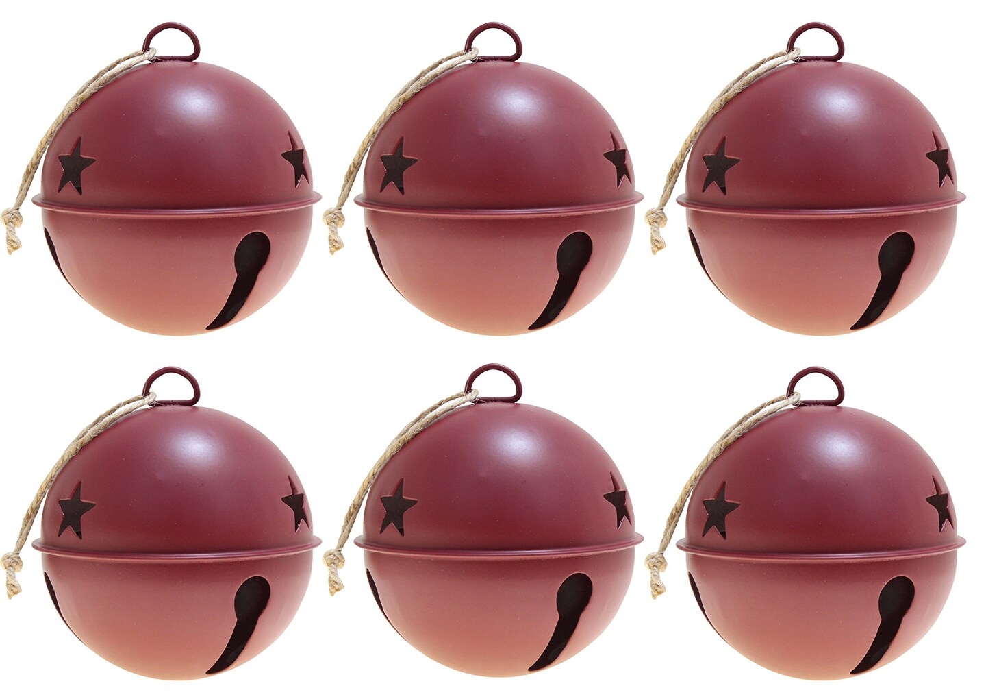 Jingle Bell Ornaments, 3.35-inch Diameter, 6-Pack