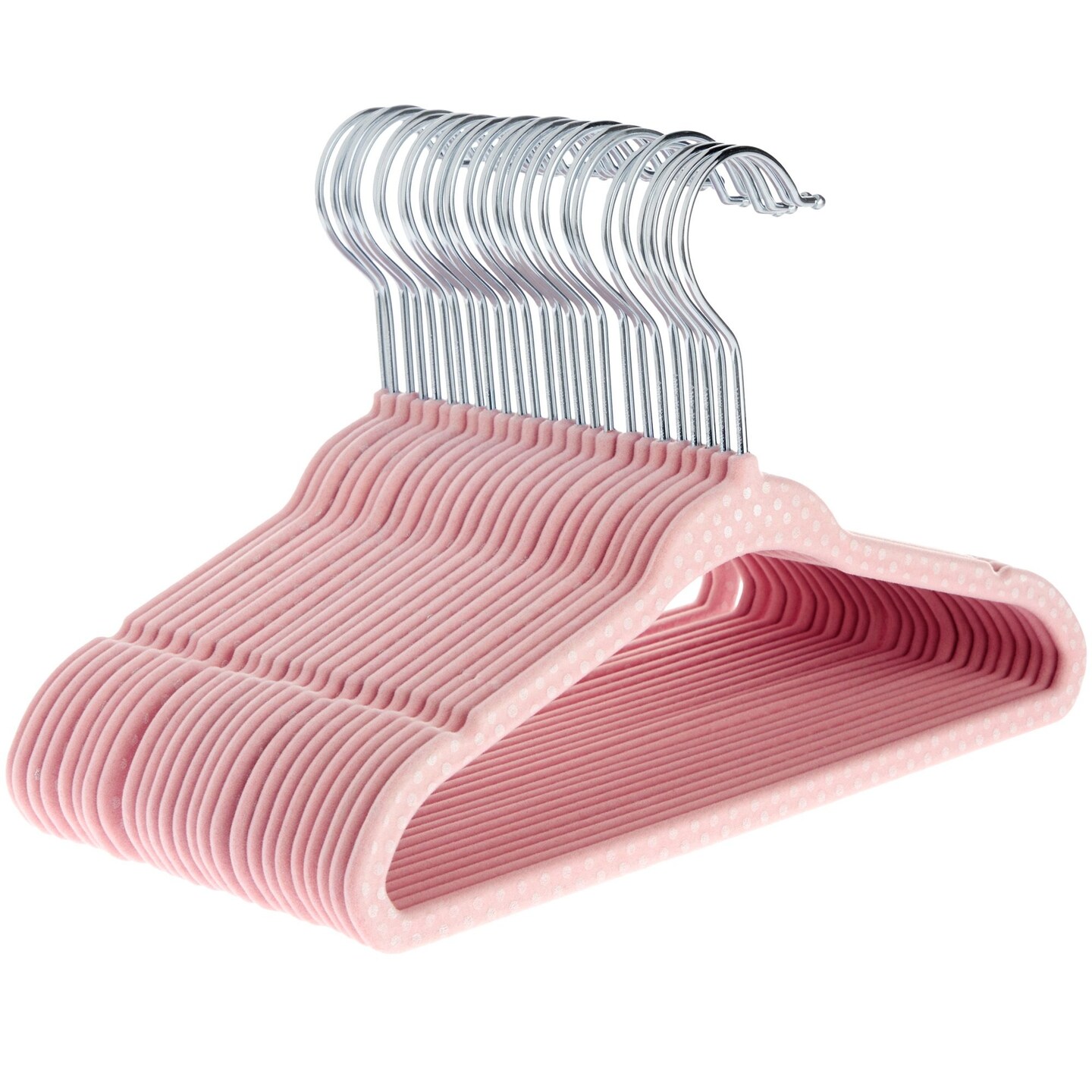 50 Pack Pink Velvet Baby Clothes Hangers for Closet Storage, Children&#x27;s Nursery, Kid&#x27;s Closet, Ultra Thin and Slip-Resistant (11 In)