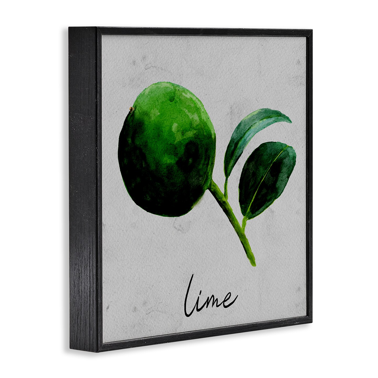 Stupell Industries Kitchen Lime with Leaf Framed Giclee Wall Art Design by Regina Moore