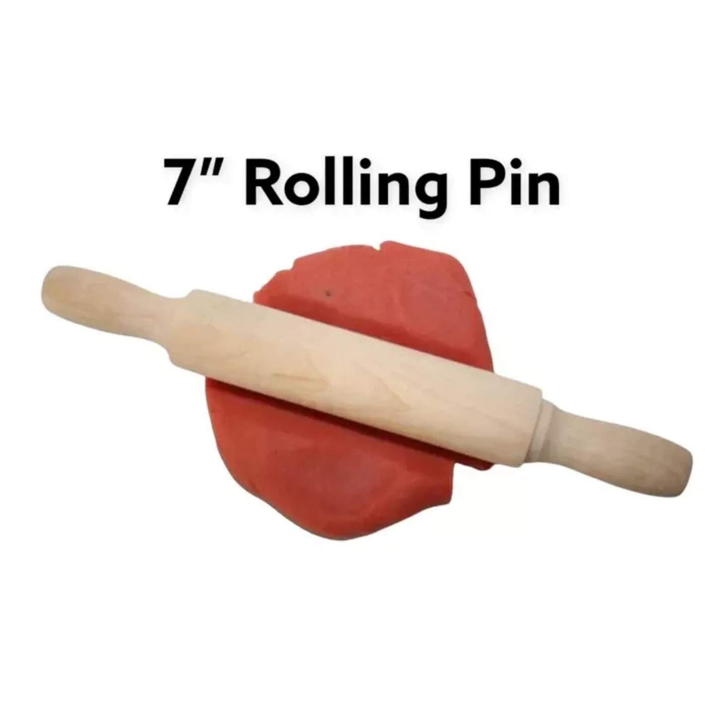 Kitcheniva 7&#x22; Miniature Wood Rolling Pin Kids Toys Play Dough Rolling Pin Crafts 25 Pcs