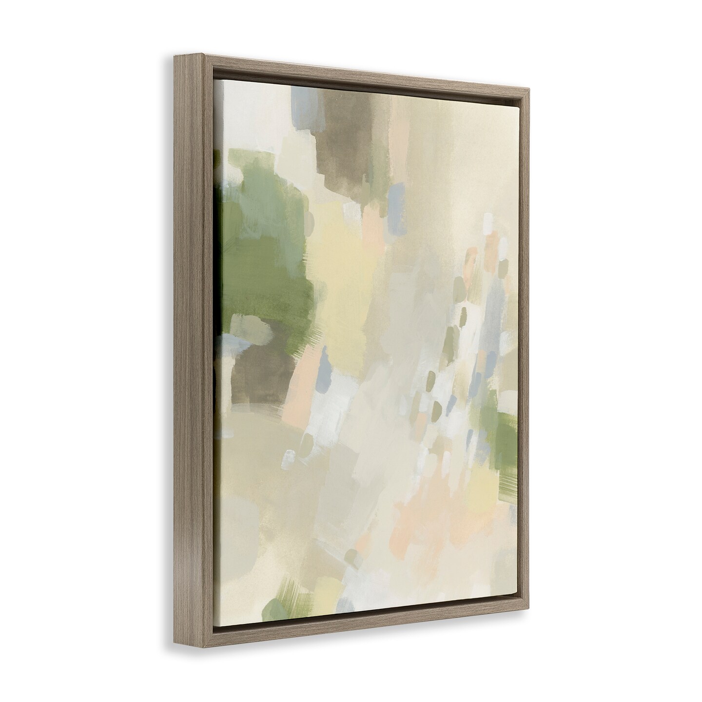 Stupell Industries Muted Abstract with Speckles Framed Floater Canvas Wall Art Design by Joris Hoefnagel
